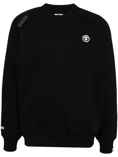 Aape By A Bathing Ape Logo Patch Sweatshirts In Bkx Black