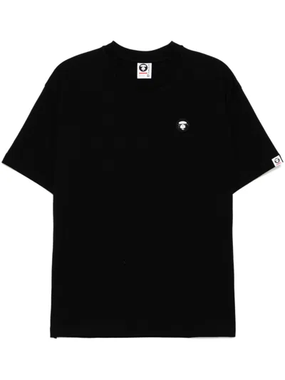 Aape By A Bathing Ape Logo-patch T-shirt In 黑色