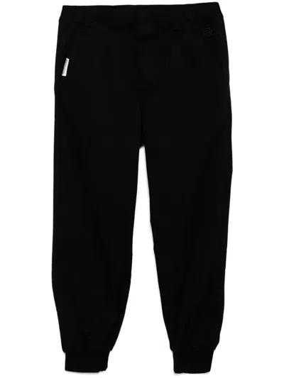 Aape By A Bathing Ape Logo-patch Tapered Trousers In Black