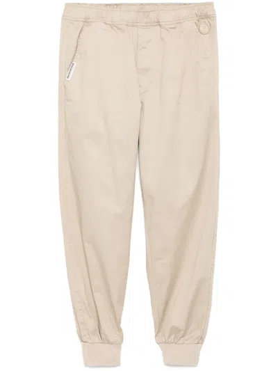 Aape By A Bathing Ape Logo-patch Tapered Trousers In Neutrals