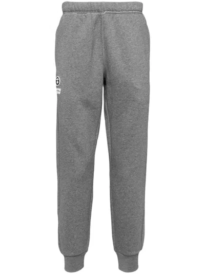 Aape By A Bathing Ape Logo Patch Track Pants In Grey
