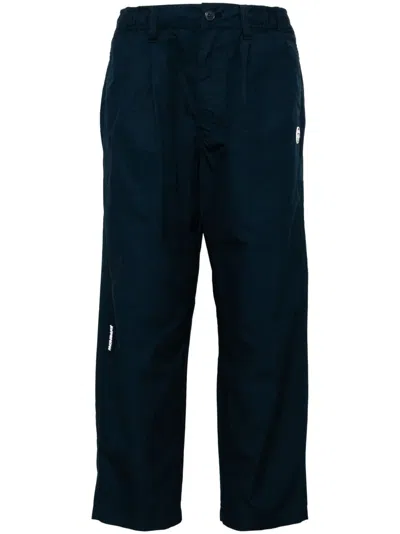 Aape By A Bathing Ape Logo-patch Trousers In Blue
