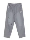 Aape By A Bathing Ape Logo-patch Trousers In Gray