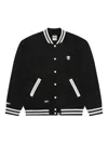 Aape By A Bathing Ape Logo-patch Varsity Bomber Jacket In Black