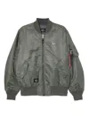 Aape By A Bathing Ape Logo-patched Bomber Jacket In Green