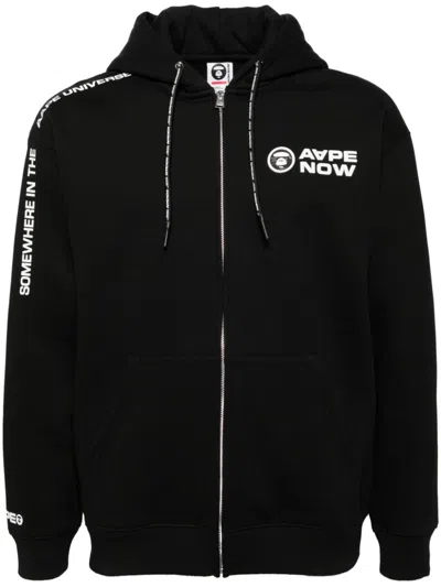 AAPE BY A BATHING APE LOGO PATCHED HOODED JACKET