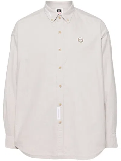Aape By A Bathing Ape Logo-patched Shirt In Neutrals