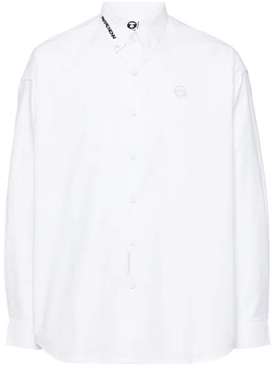 Aape By A Bathing Ape Logo-patched Shirt In White