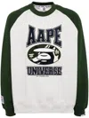 Aape By A Bathing Ape Logo Patched Sweatshirt In Green