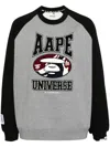 Aape By A Bathing Ape Logo Patched Sweatshirt In Grey