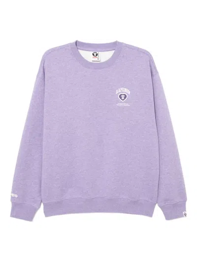 Aape By A Bathing Ape Sweatshirt Mit Logo-patch In Purple