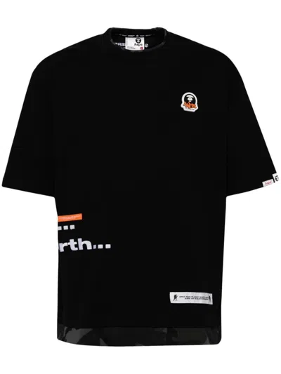 Aape By A Bathing Ape Logo-patched T-shirt In Black
