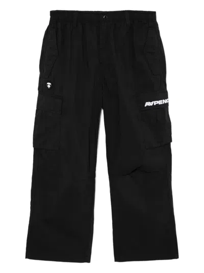 Aape By A Bathing Ape Logo-patched Trousers In Black