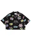 Aape By A Bathing Ape Floral-print Button-up Shirt In Black