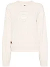 Aape By A Bathing Ape Logo-print Cable-knitted Jumper In Neutrals