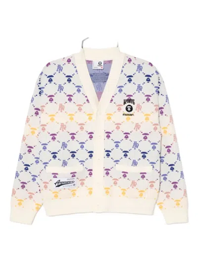 Aape By A Bathing Ape Cardigan Mit Logo-print In Brown