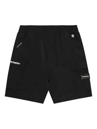 Aape By A Bathing Ape Logo-print Cargo Shorts In Black