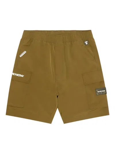 Aape By A Bathing Ape Logo-print Cargo Shorts In Green