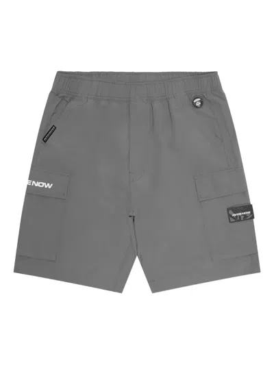 Aape By A Bathing Ape Logo-print Cargo Shorts In Grey