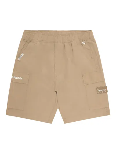 Aape By A Bathing Ape Logo-print Cargo Shorts In Neutrals