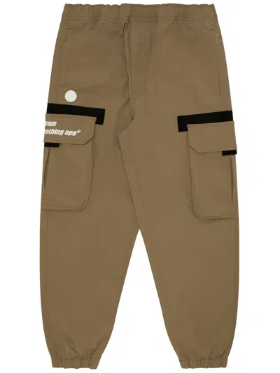 Aape By A Bathing Ape Logo-print Cargo Trousers In Nude