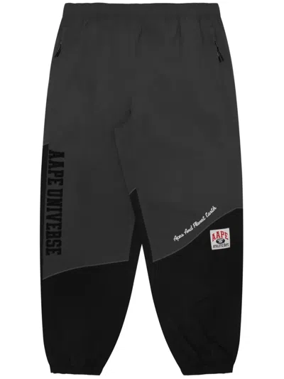 Aape By A Bathing Ape Logo-print Cargo Trousers In Schwarz
