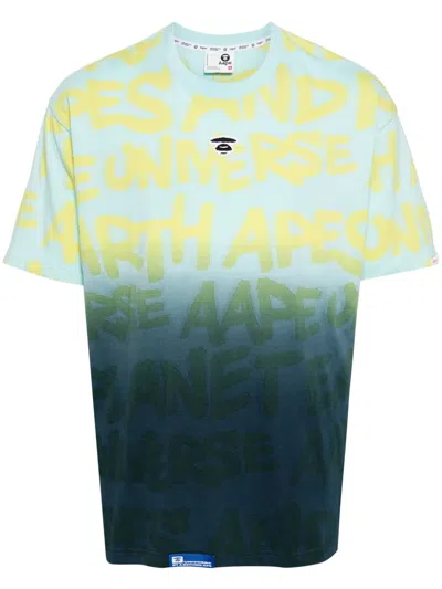 Aape By A Bathing Ape Logo-print Cotton T-shirt In 绿色