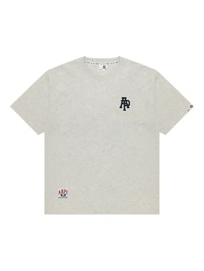 Aape By A Bathing Ape Logo-print Cotton T-shirt In Gray