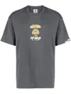 AAPE BY A BATHING APE LOGO-PRINT COTTON T-SHIRT