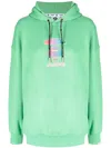 Aape By A Bathing Ape Logo-print Drawstring Hoodie In Green