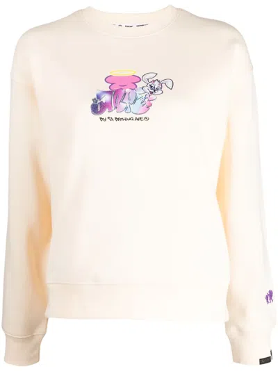 Aape By A Bathing Ape Logo-print Drop-shoulder Sweatshirt In Yellow
