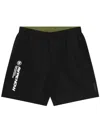 Aape By A Bathing Ape Logo-print Elasticated Shorts In Black