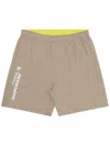 Aape By A Bathing Ape Logo-print Elasticated Shorts In Neutrals