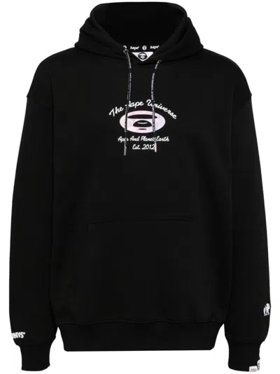 Aape By A Bathing Ape Logo Print Hoodie In Black