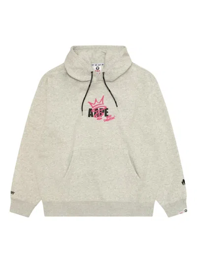 Aape By A Bathing Ape Logo-print Hoodie In Neutral