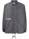 Aape By A Bathing Ape Logo-print Shirt Jacket In Grau