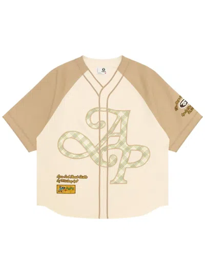 Aape By A Bathing Ape Logo-print Shirt In Neutrals
