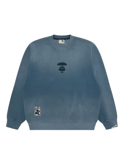 Aape By A Bathing Ape Logo-print Sweatshirt In Blue