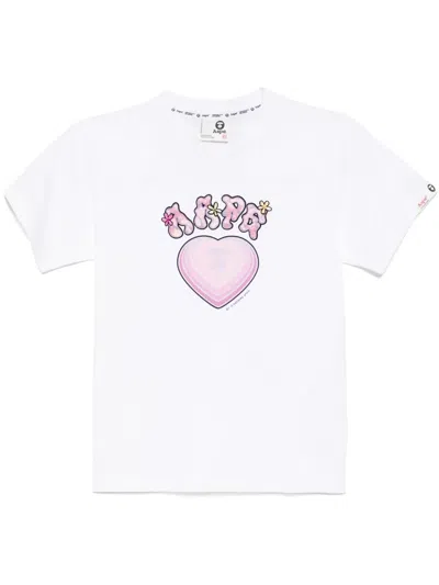 Aape By A Bathing Ape Logo-print T-shirt In 白色