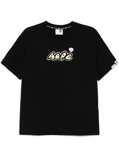 AAPE BY A BATHING APE LOGO-PRINT T-SHIRT