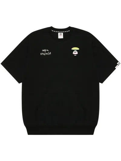Aape By A Bathing Ape Logo-print T-shirt In Black