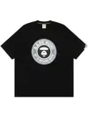 Aape By A Bathing Ape Moonface-print Cotton T-shirt In Black