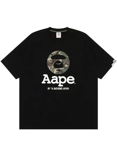 Aape By A Bathing Ape Logo-print T-shirt In Black