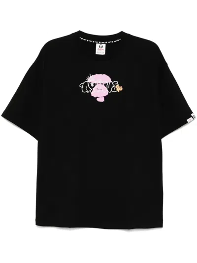 Aape By A Bathing Ape Logo-print T-shirt In Black