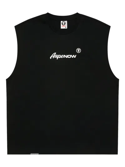 Aape By A Bathing Ape Logo Print T-shirt In Black