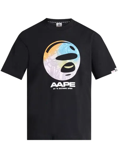 Aape By A Bathing Ape Logo-print T-shirt In Black