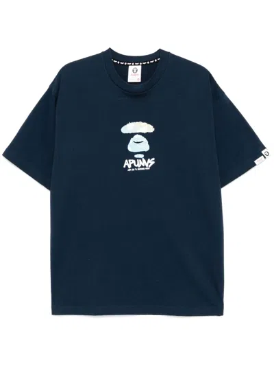 Aape By A Bathing Ape Logo-print T-shirt In Blue