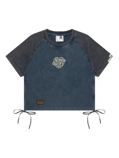 Aape By A Bathing Ape Logo-print T-shirt In Blue