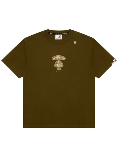 Aape By A Bathing Ape Logo-print T-shirt In Green