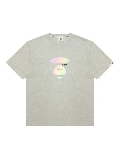 Aape By A Bathing Ape Logo-print T-shirt In Grey